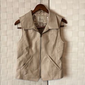 Leather Vest with Lace Back